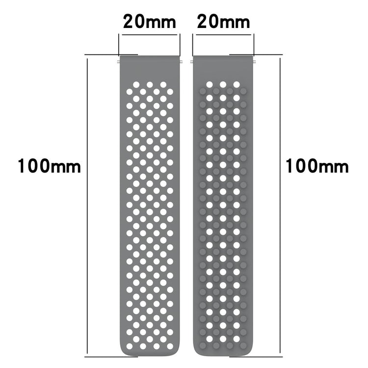 Garmin vivoactive 5 / GarminActive 5 / Venu Sq 2 Silicone Watch Strap 20mm Breathable Watch Band - Midnight Blue / Olive Green#serie_7