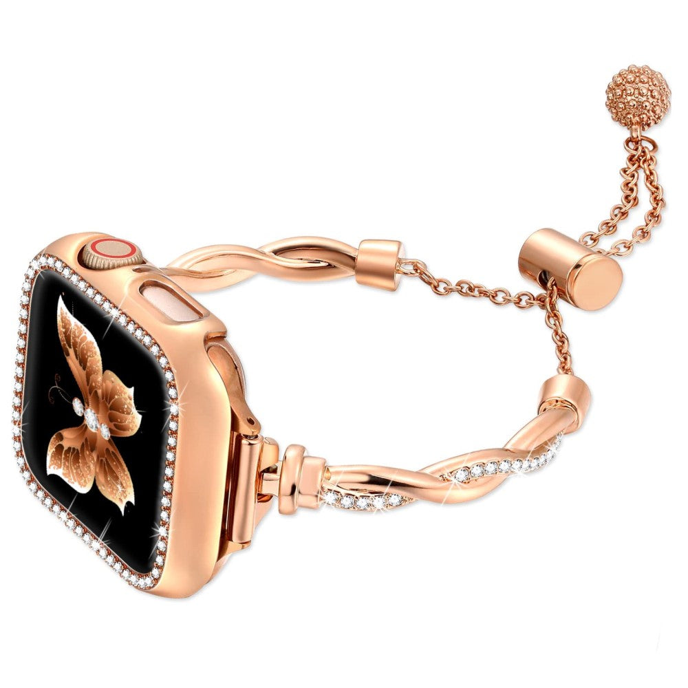 Mega Holdbart Metal Universal Rem passer til Apple Smartwatch - Pink#serie_3