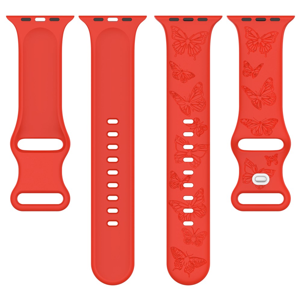 Rigtigt Fed Silikone Universal Rem passer til Apple Smartwatch - Brun#serie_9