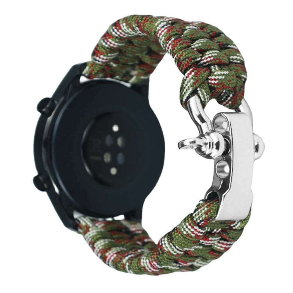 Huawei Watch GT4 46mm / Samsung Galaxy Watch3 45mm Watch Strap 22mm Braided Rope Wrist Band - Green Camouflage#serie_8