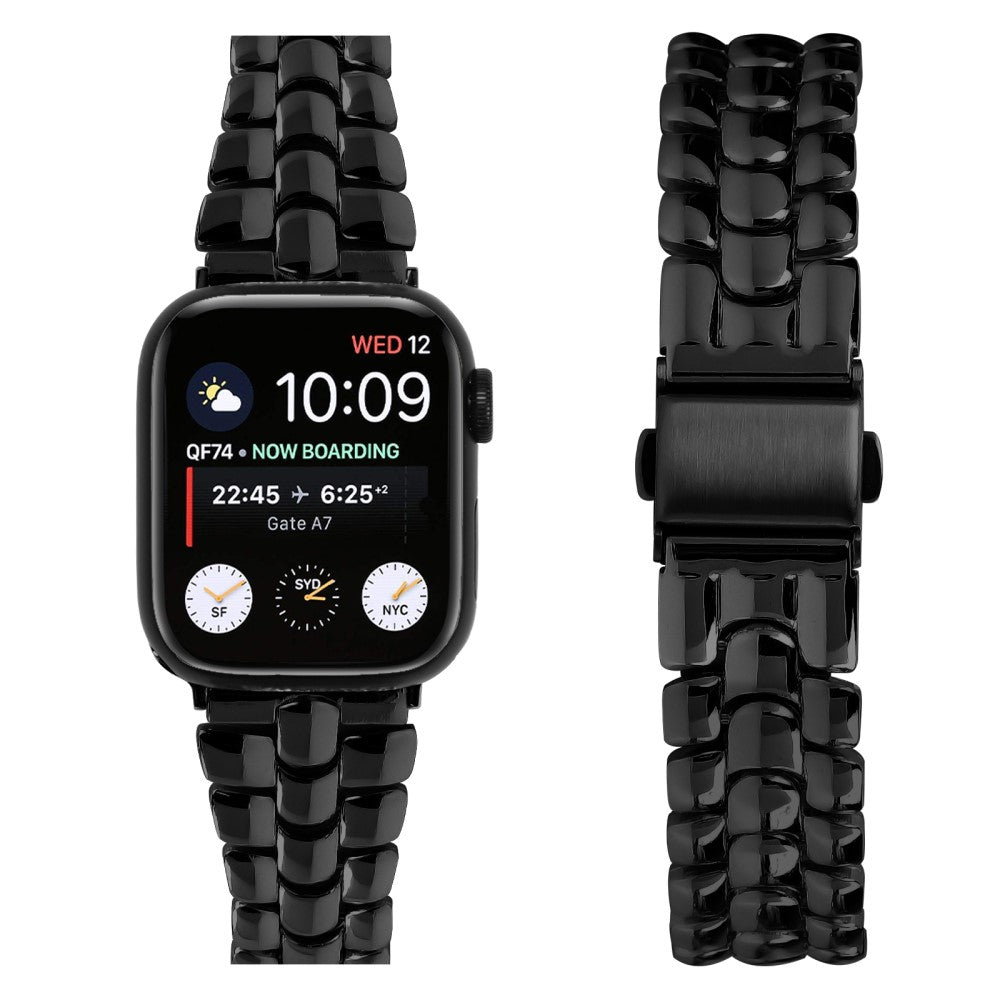 Helt Vildt Elegant Metal Universal Rem passer til Apple Smartwatch - Sort#serie_1