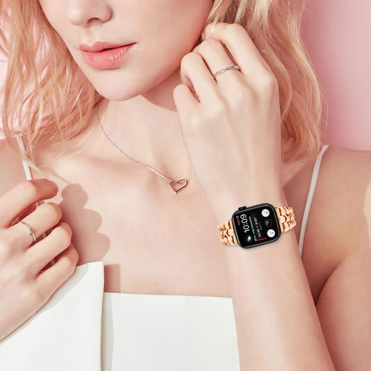 Helt Vildt Elegant Metal Universal Rem passer til Apple Smartwatch - Pink#serie_3