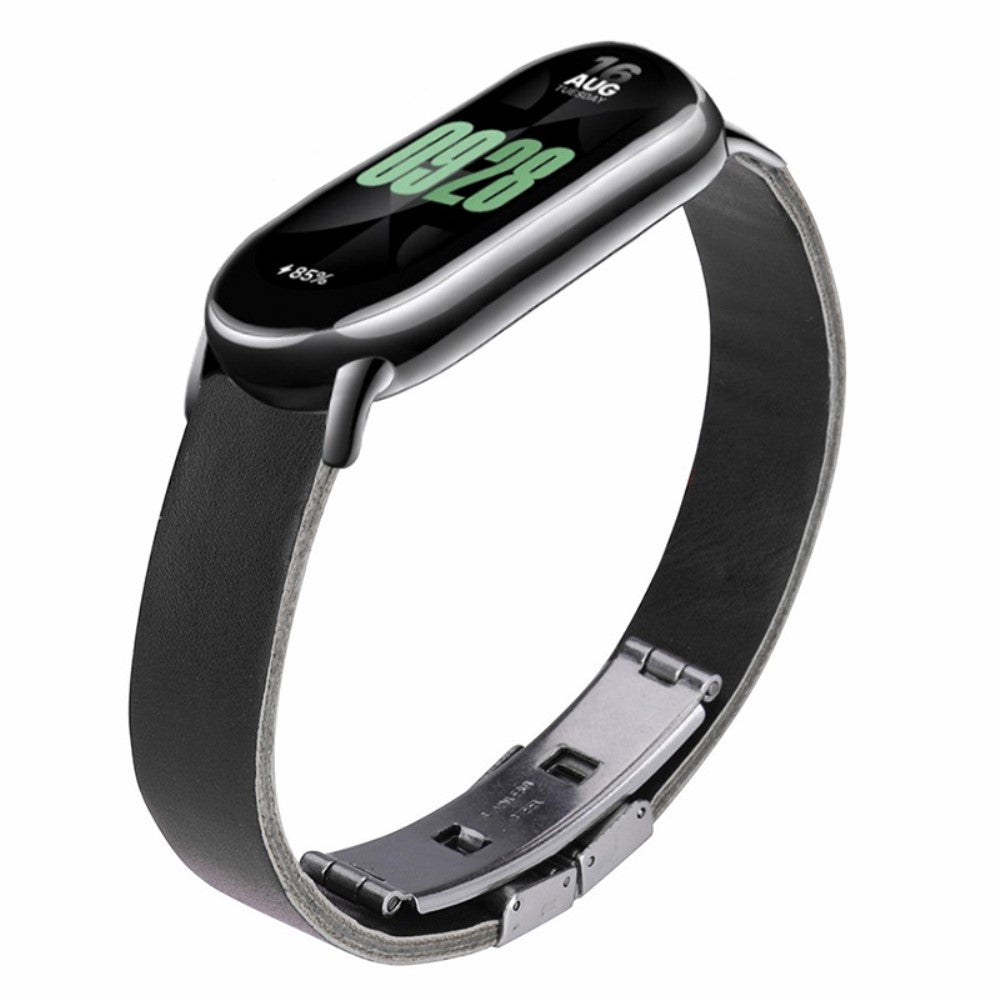 Xiaomi Smart Band 8 / 8 NFC Leather Watch Strap Butterfly Buckle Replacement Band - Brown#serie_1