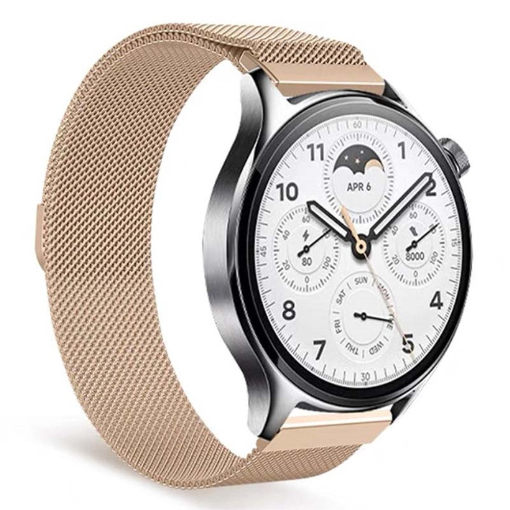 Meget Pænt Metal Universal Rem passer til Smartwatch - Guld#serie_6