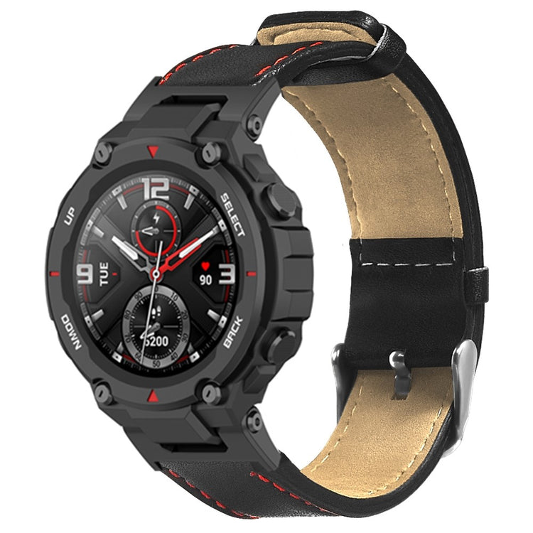 Huami Amazfit T-Rex / T-Rex Pro Replacement Watch Band Stitching Leather Wrist Strap#serie_1