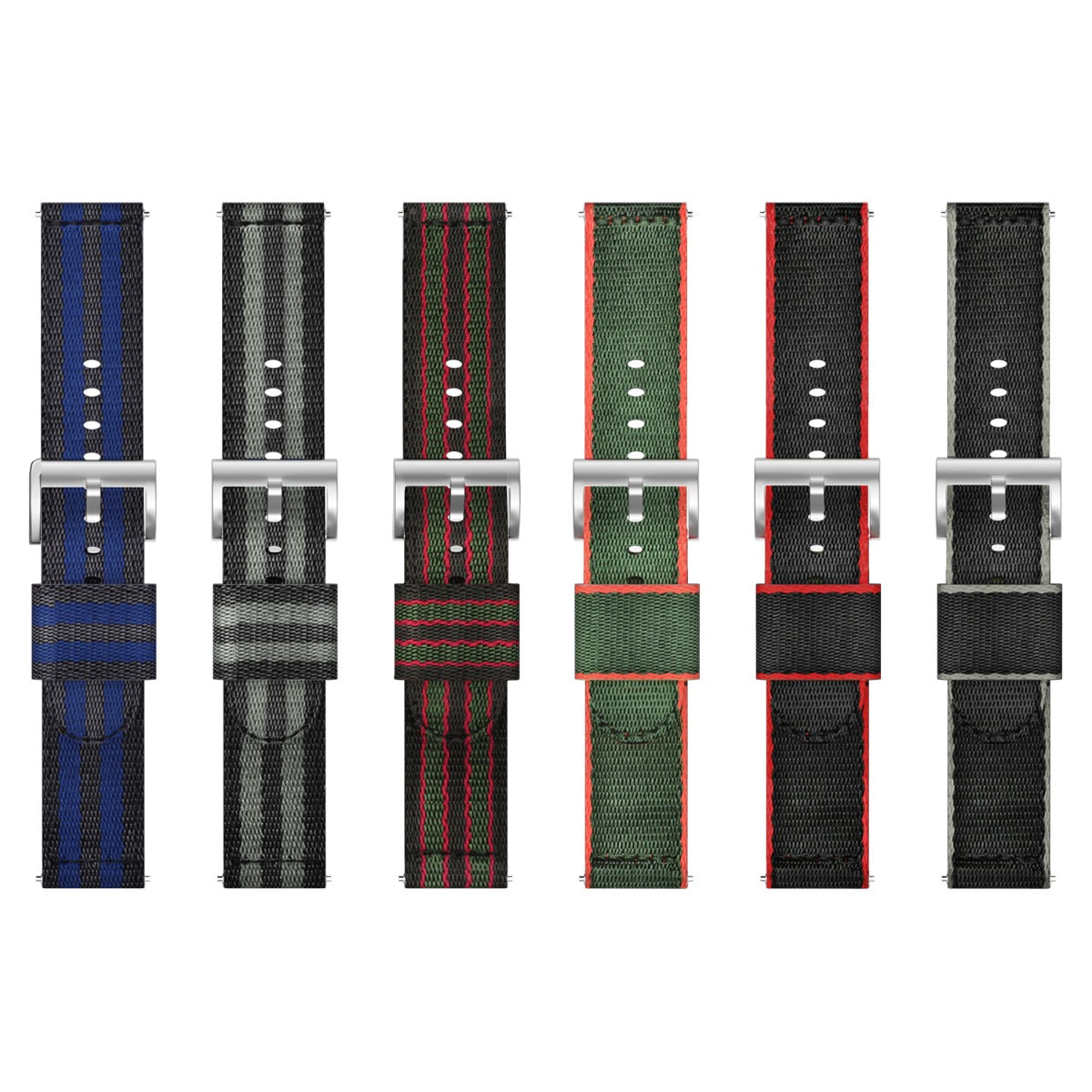 Fortrinligt Nylon Rem passer til 24mm - Grøn#serie_bfwu104j