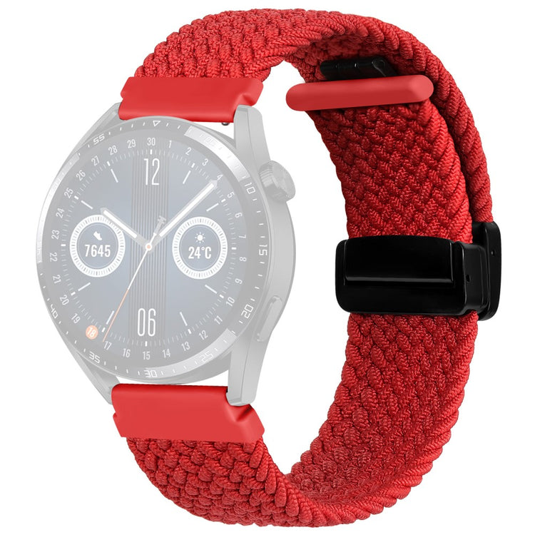 Super Pænt Nylon Universal Rem passer til Smartwatch - Rød#serie_4