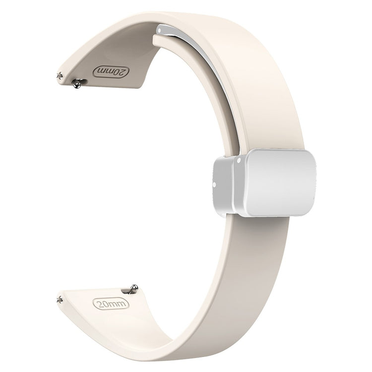 22mm Universal silicone sport strap with silver magnetic buckle - Starlight#serie_12