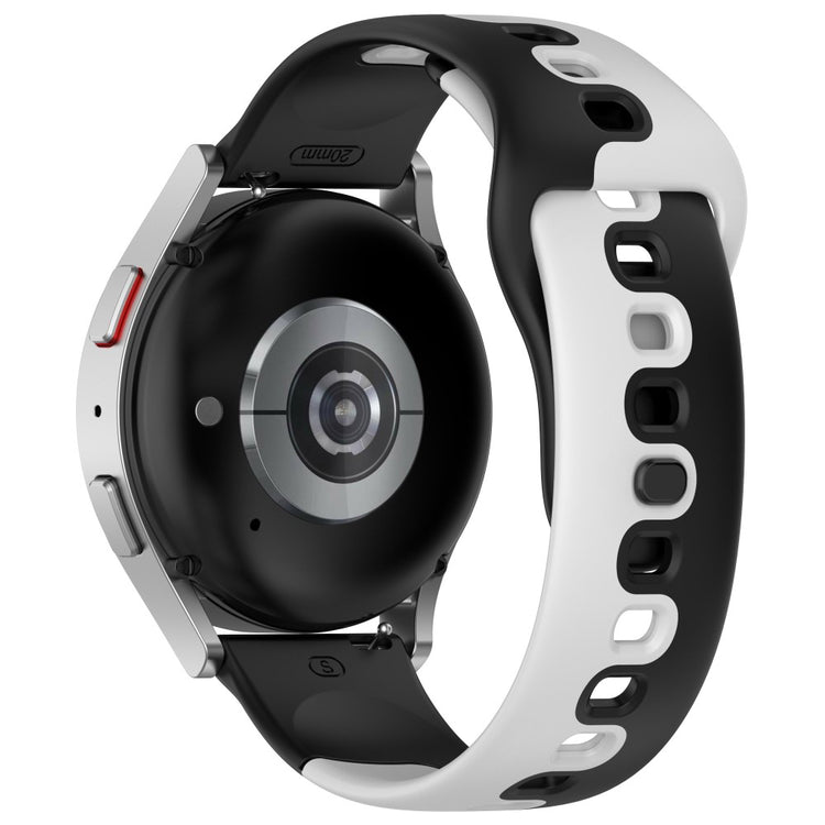 22mm Universal dual color silicone strap - Black / Grey#serie_4