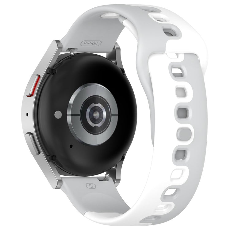 22mm Universal dual color silicone strap - Grey / White#serie_8