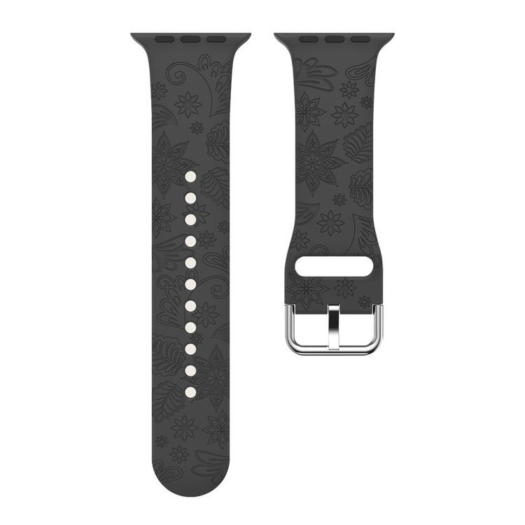 Helt Vildt Smuk Silikone Universal Rem passer til Apple Smartwatch - Sort#serie_3