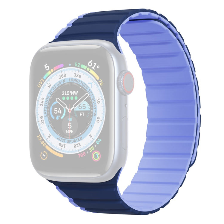 Glimrende Silikone Universal Rem passer til Apple Smartwatch - Blå#serie_3