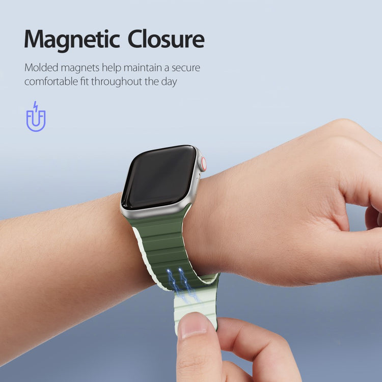 Glimrende Silikone Universal Rem passer til Apple Smartwatch - Grøn#serie_4