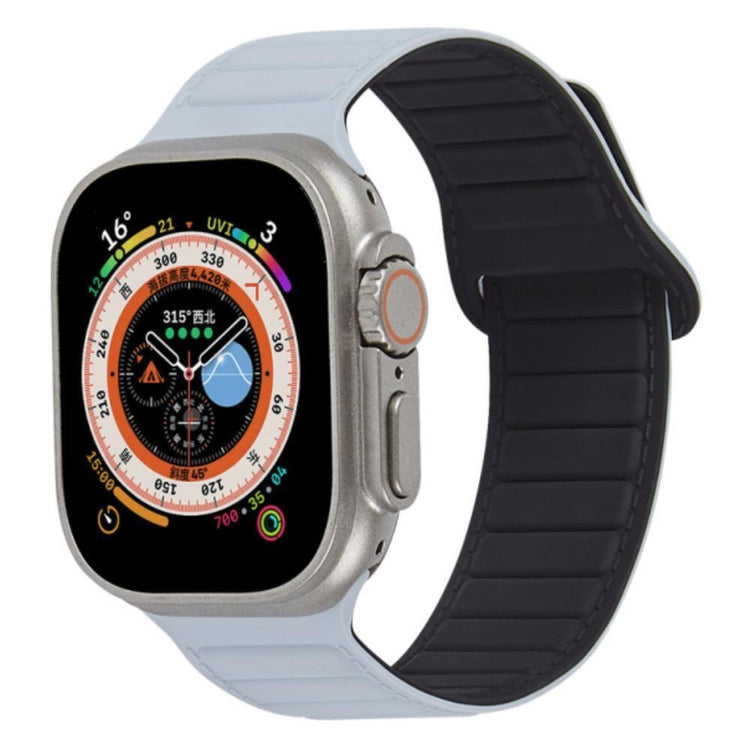 Super Kønt Silikone Universal Rem passer til Apple Smartwatch - Sølv#serie_15