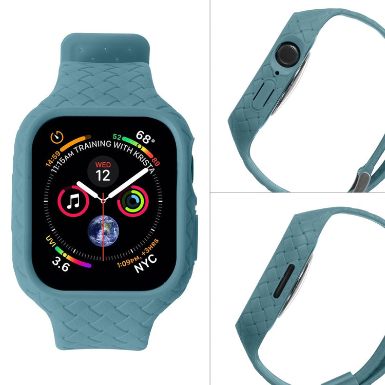 Metal Og Silikone Universal Rem passer til Apple Watch Series 8 (41mm) / Apple Watch Series 7 41mm - Blå#serie_3