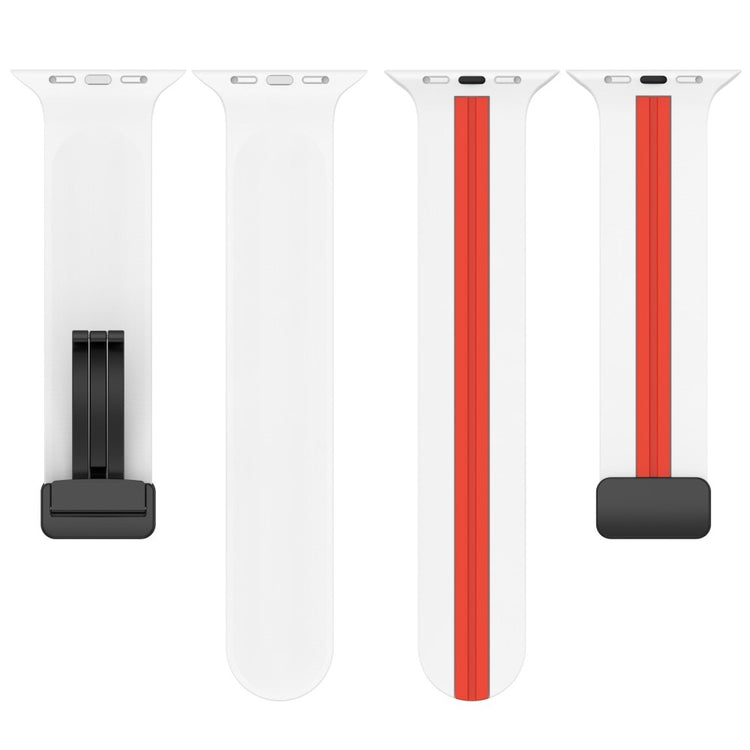 Helt Vildt Godt Silikone Universal Rem passer til Apple Smartwatch - Hvid#serie_3
