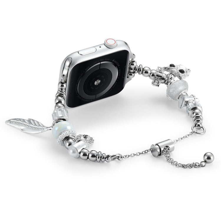 Vildt Smuk Metal Og Rhinsten Universal Rem passer til Apple Smartwatch - Sølv#serie_4