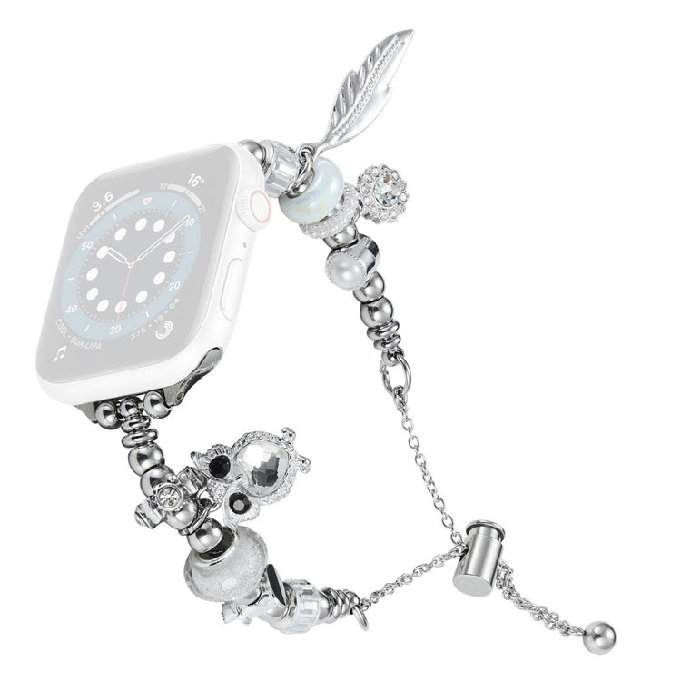 Vildt Smuk Metal Og Rhinsten Universal Rem passer til Apple Smartwatch - Sølv#serie_4