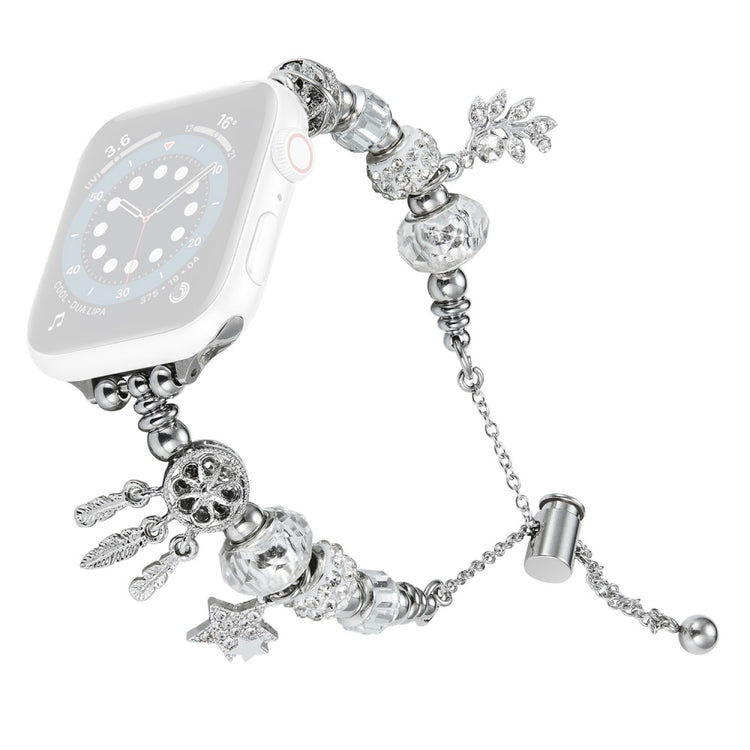 Vildt Smuk Metal Og Rhinsten Universal Rem passer til Apple Smartwatch - Sølv#serie_5