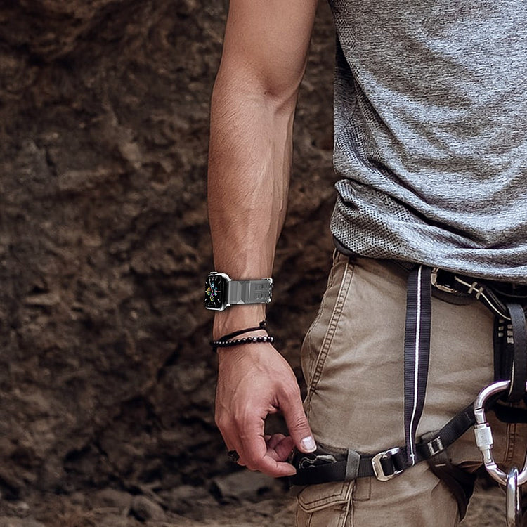 Rigtigt Smuk Silikone Universal Rem passer til Apple Smartwatch - Sølv#serie_3