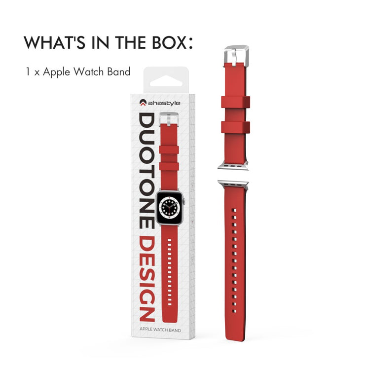 Vildt Godt Silikone Universal Rem passer til Apple Smartwatch - Rød#serie_2