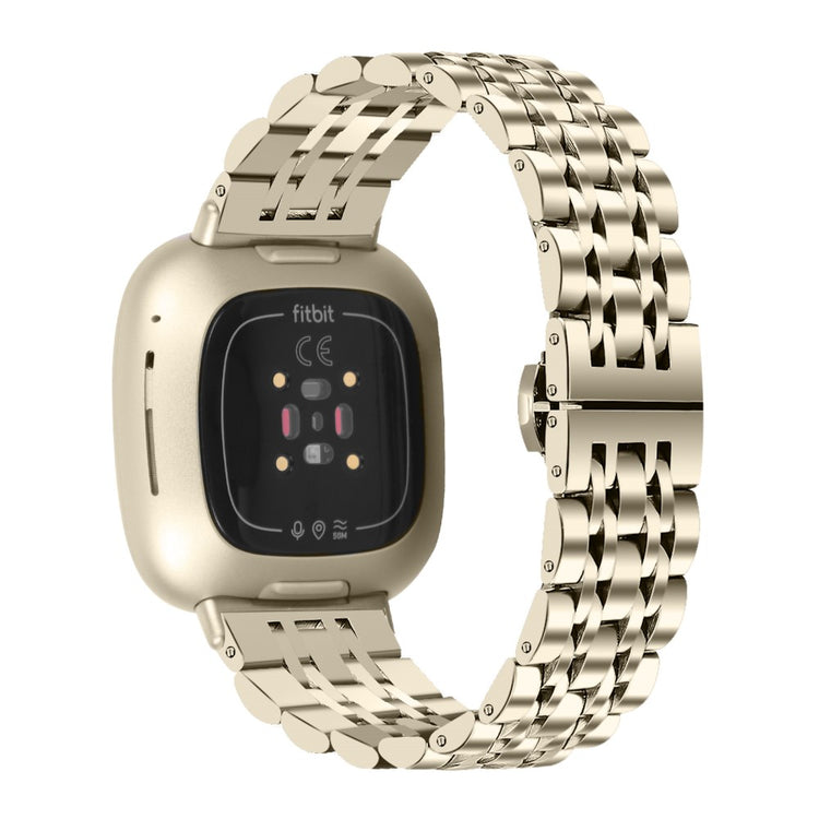 Godt Metal Universal Rem passer til Fitbit Sense 2 / Fitbit Versa 4 - Guld#serie_5