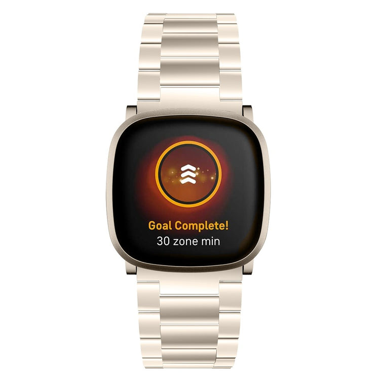 Kønt Metal Universal Rem passer til Fitbit Sense 2 / Fitbit Versa 4 - Guld#serie_2
