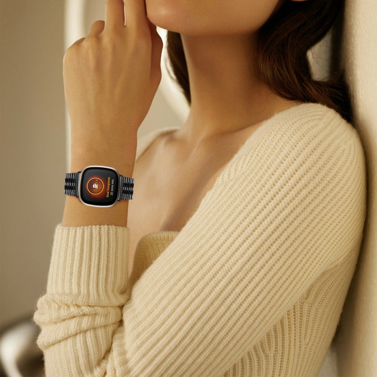 Eminent Metal Universal Rem passer til Fitbit Sense 2 / Fitbit Versa 4 - Sort#serie_101