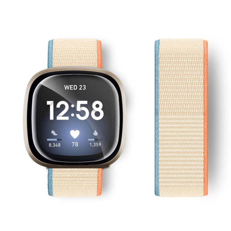 Fitbit Sense 2 / Versa 4 nylon strap - Milky White#serie_1