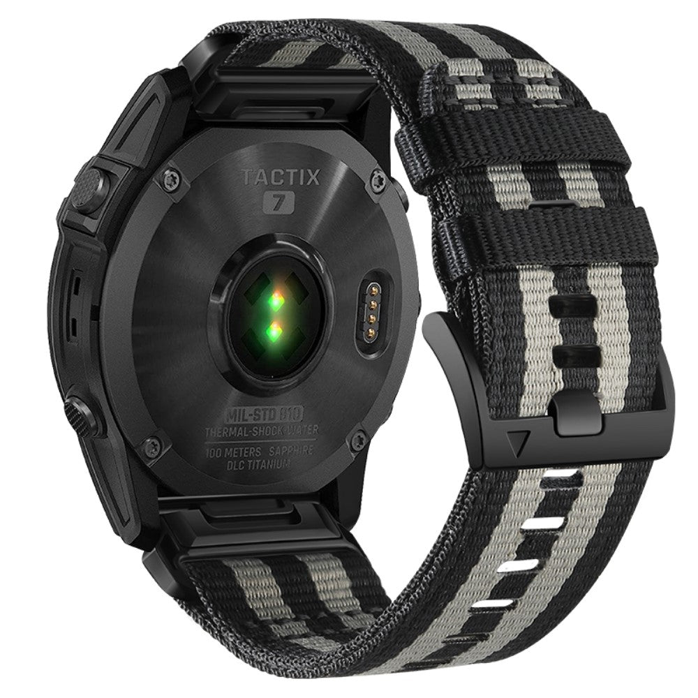 Glimrende Nylon Universal Rem passer til Smartwatch - Sort#serie_1