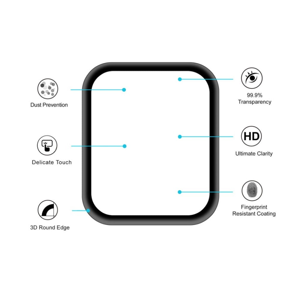 2stk Apple Watch Series 4 40mm / Apple Watch 40mm Hærdet Glas Skærmbeskytter - Gennemsigtig#serie_210