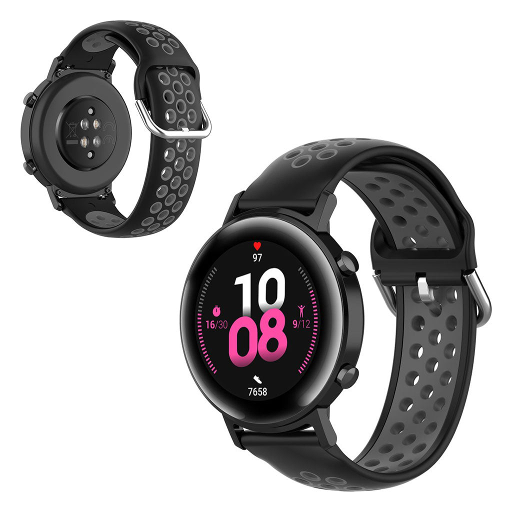 Honor MagicWatch 2 42mm / Huawei Watch GT2 42mm dual color watch band - Black / Grey#serie_1