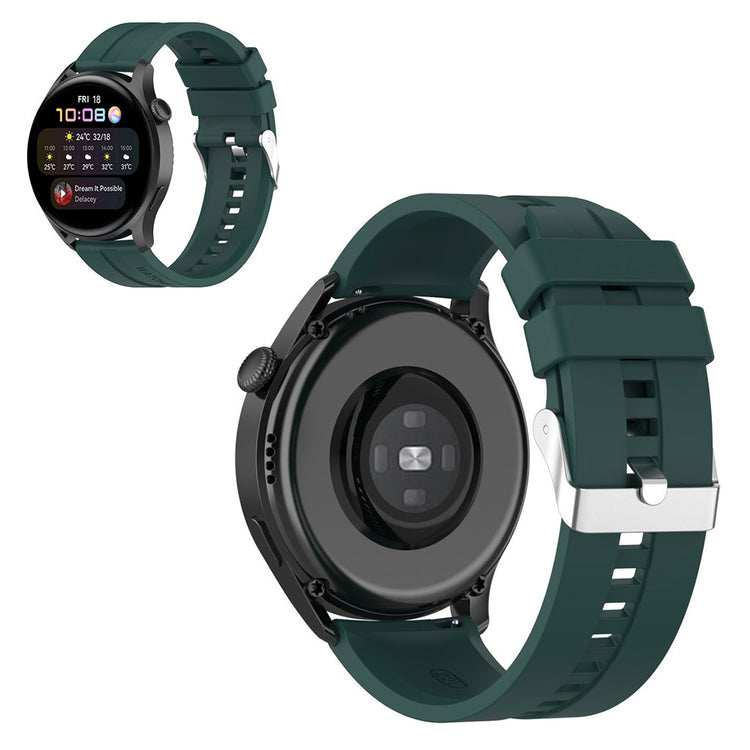 22mm Universal silicone watch strap - Blackish Green#serie_11