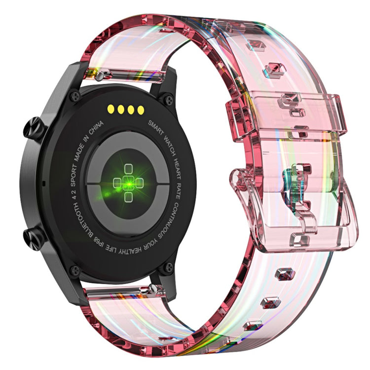 22mm Universal transparent watch strap - Transparent Pink#serie_2