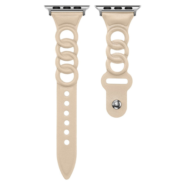 Tidsløst Universal Apple Ægte læder Rem - Beige#serie_6