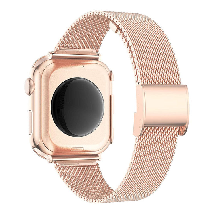 Apple Watch Series 8 (41mm) / Apple Watch Series 7 41mm Metal, Plastik og Rhinsten Rem - Pink#serie_2