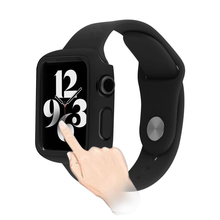 Flot Apple Watch Series 8 (41mm) / Apple Watch Series 7 41mm Cover med Skærmbeskytter i Plastik og Hærdet Glas - Sort#serie_1