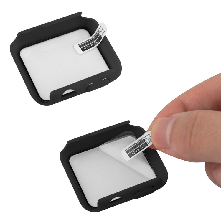 Flot Apple Watch Series 8 (41mm) / Apple Watch Series 7 41mm Cover med Skærmbeskytter i Plastik og Hærdet Glas - Sort#serie_1