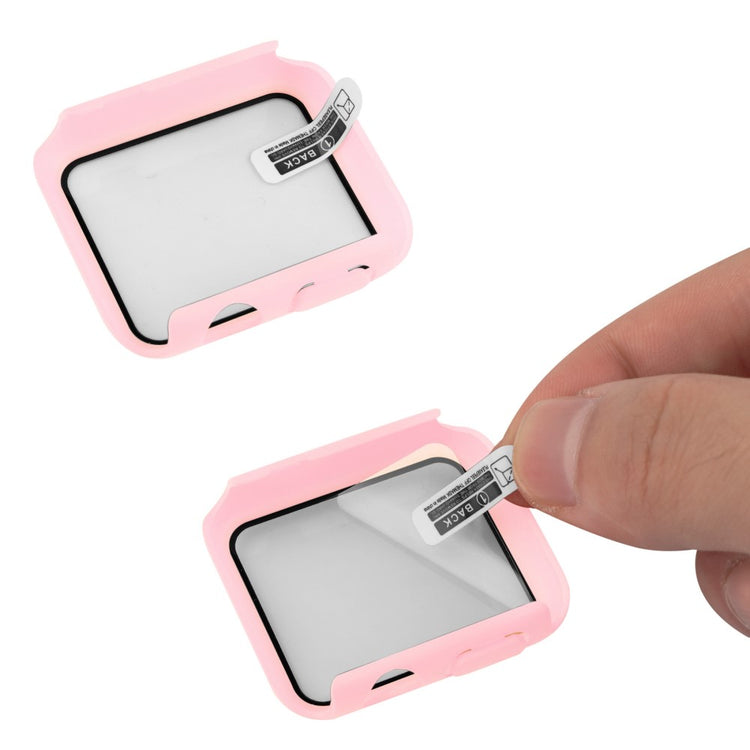 Flot Apple Watch Series 8 (41mm) / Apple Watch Series 7 41mm Cover med Skærmbeskytter i Plastik og Hærdet Glas - Pink#serie_11