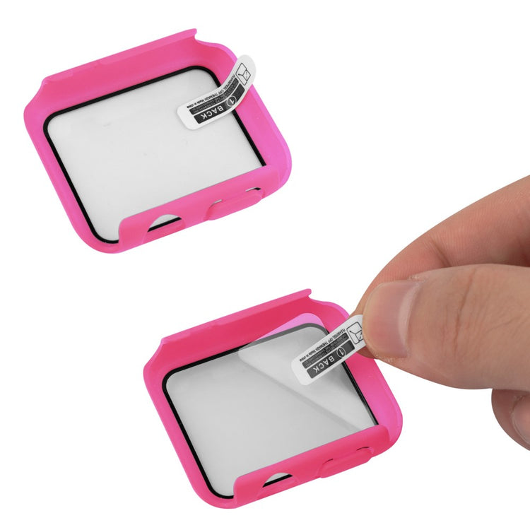 Flot Apple Watch Series 8 (41mm) / Apple Watch Series 7 41mm Cover med Skærmbeskytter i Plastik og Hærdet Glas - Pink#serie_15