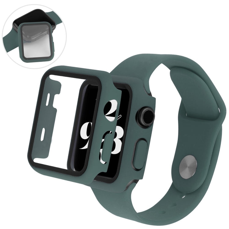 Flot Apple Watch Series 8 (41mm) / Apple Watch Series 7 41mm Cover med Skærmbeskytter i Plastik og Hærdet Glas - Grøn#serie_2