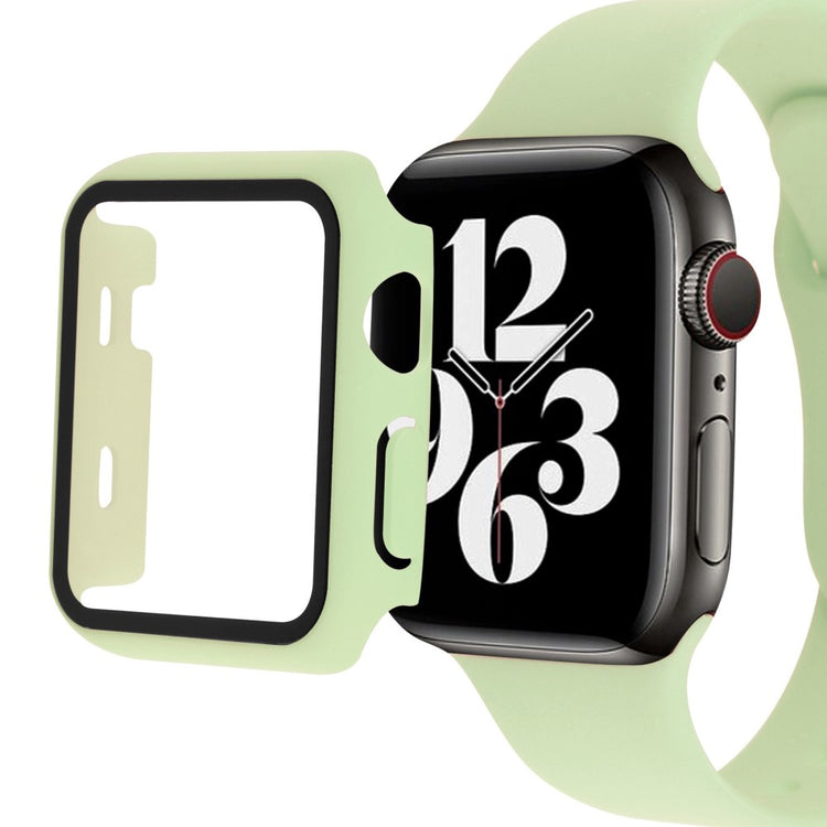 Flot Apple Watch Series 8 (41mm) / Apple Watch Series 7 41mm Cover med Skærmbeskytter i Plastik og Hærdet Glas - Grøn#serie_5