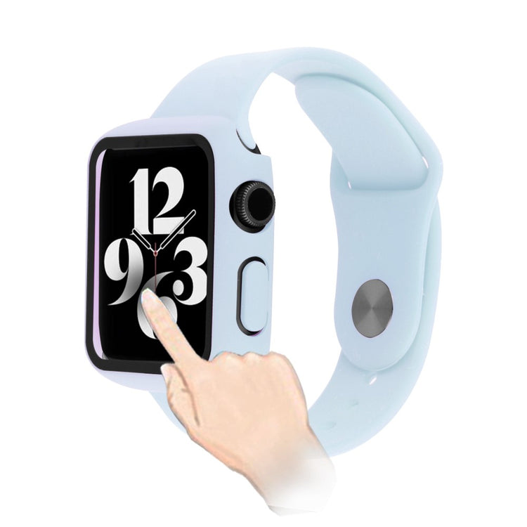 Flot Apple Watch Series 8 (41mm) / Apple Watch Series 7 41mm Cover med Skærmbeskytter i Plastik og Hærdet Glas - Blå#serie_6