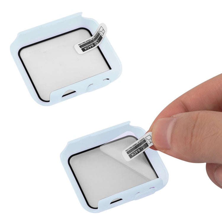 Flot Apple Watch Series 8 (41mm) / Apple Watch Series 7 41mm Cover med Skærmbeskytter i Plastik og Hærdet Glas - Blå#serie_6