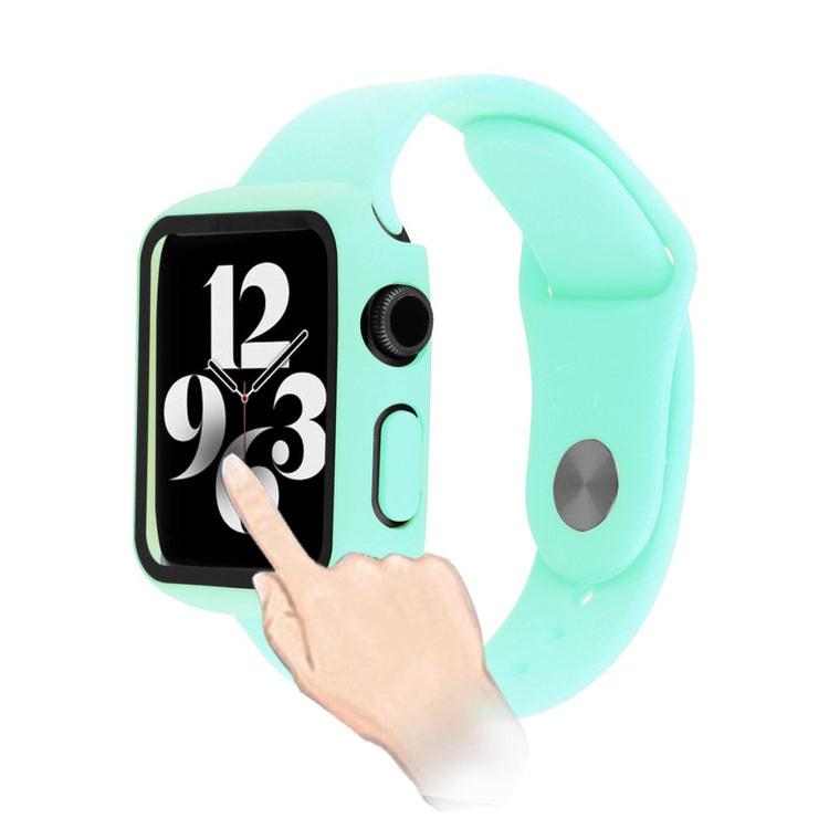 Flot Apple Watch Series 8 (41mm) / Apple Watch Series 7 41mm Cover med Skærmbeskytter i Plastik og Hærdet Glas - Grøn#serie_7