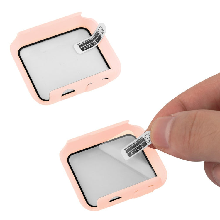 Flot Apple Watch Series 8 (41mm) / Apple Watch Series 7 41mm Cover med Skærmbeskytter i Plastik og Hærdet Glas - Pink#serie_8