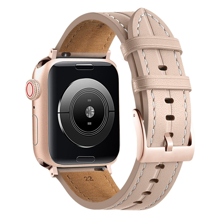 Super nydelig Universal Apple Ægte læder Rem - Pink#serie_5