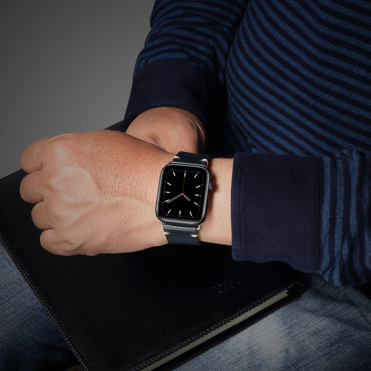 Supercool Universal Apple Ægte læder Rem - Blå#serie_3