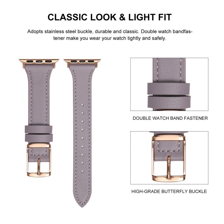 Vildt smuk Universal Apple Ægte læder Rem - Brun#serie_2