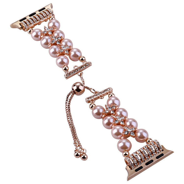 Skøn Plastik Og Rhinsten Universal Rem passer til Apple Smartwatch - Pink#serie_2